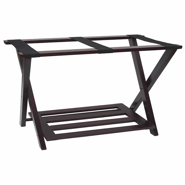 Luggage Rack With Shelf Affordable, Wooden Luggage Rack With Shelf